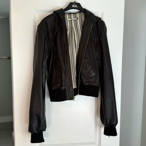 Mike & Chris black leather jacket size L